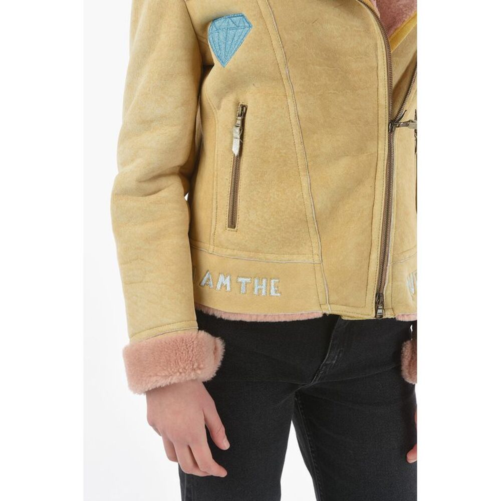 Embroidered Shearling Jacket - Picture 4 of 5